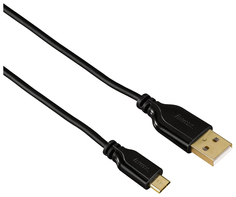 Кабель Hama microUSB 0,75м Black