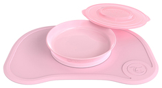 Коврик для кормления с тарелочкой Twistshake Click Mat, пастельный розовый