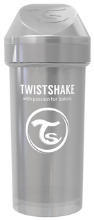 Поильник Twistshake Kid Cup, Жемчужный серый Pearl Grey, 360 мл