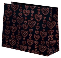 Пакет подарочный "Фактура сердечки", 32x12x26 см Феникс