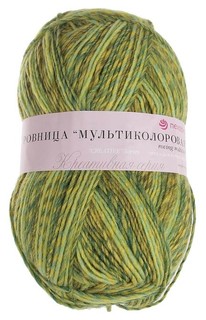 Пряжа Ровница Мультиколоровая 50% шерсть, 50% акрил 400 м (1090 М) Пехорский текстиль Пехорка