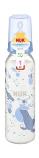 Бутылочка стеклянная 230 мл+соска силиконовая с вентиляцией р-р1 Nuk