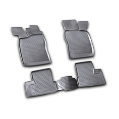 Коврики в салон DAEWOO Nexia 1995-2007, 4 шт, (полиуретан, серые) Element