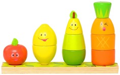 Пирамидка логическая Sima-Land Фрукты-овощи