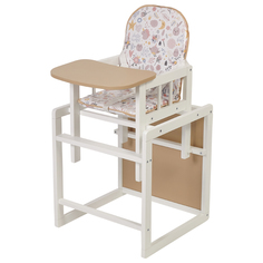 Стул детский трансформируемый Polini kids 255 Единорог Hello baby, белый/макиато