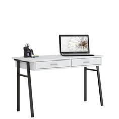 Стол письменный Polini kids Aviv 1450, с двумя ящиками и металлическими опорами, белый