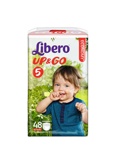 Подгузники Libero Up&Go 5 (10-14 кг), 48 шт.