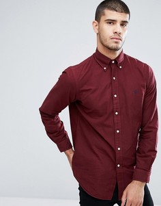 Бордовая рубашка классического кроя на пуговицах Polo Ralph Lauren-Красный