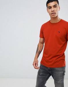 Красная футболка с логотипом Abercrombie & Fitch pop icon-Красный