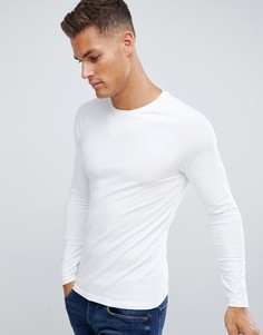 Белый обтягивающий лонгслив Burton Menswear