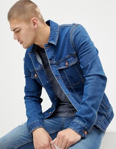 Облегающая джинсовая куртка ASOS DESIGN-Синий