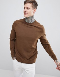 Коричневый свитшот ASOS DESIGN