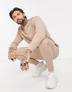 Бежевый спортивный костюм с карманами MA1 от ASOS DESIGN