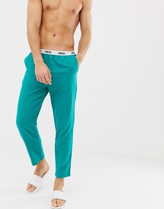 Зеленые пижамные штаны прямого кроя ASOS DESIGN-Мульти