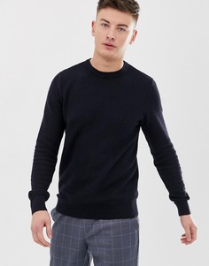 Темно-синий трикотажный джемпер New Look honeycomb