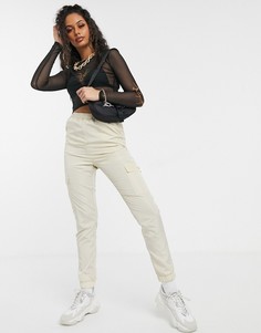 Светло-бежевые брюки в стиле милитари Daisy Street-Светло-бежевый