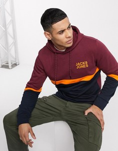 Худи с контрастными вставками Jack & Jones essentials-Темно-синий