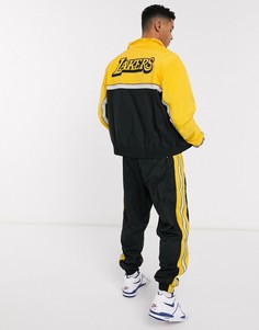 Желтый спортивный костюм с черными вставками Nike Basketball LA Lakers