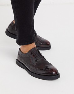 Винно-красные броги на массивной подошве и шнуровке KG by Kurt Geiger-Красный