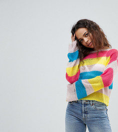 Джемпер крупной вязки с полосками ASOS DESIGN Petite-Мульти