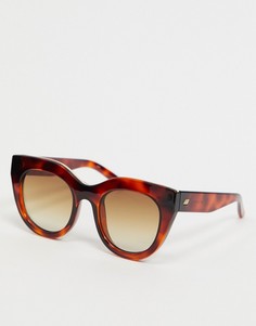 Черепаховые солнцезащитные очки "кошачий глаз" Le Specs-Коричневый