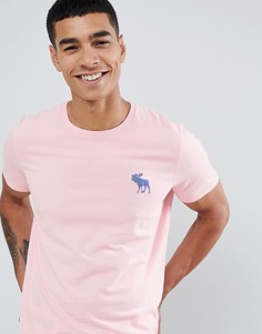Розовая футболка с логотипом Abercrombie & Fitch-Розовый