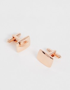 Квадратные запонки цвета розового золота ASOS DESIGN-Розовый