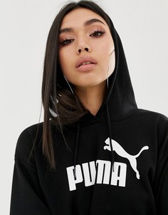 Укороченный худи черного цвета Puma Essentials-Черный
