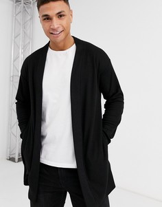 Свободный черный кардиган Bershka