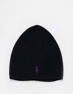 Шапка-бини с логотипом Polo Ralph Lauren-Черный