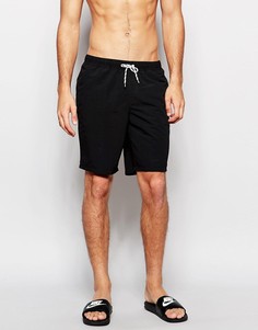 Черные удлиненные шорты для плавания ASOS-Черный