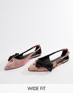 Балетки для широкой стопы ASOS DESIGN Lovelier-Розовый