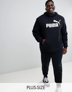 Худи черного цвета без застежек Puma Plus Essentials 85174301-Черный