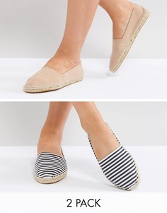 Две пары эспадрилий ASOS JALLY-Мульти