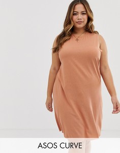 Платье-майка ASOS DESIGN Curve-Коричневый
