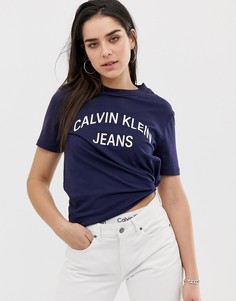 Футболка с логотипом Calvin Klein Jeans-Синий