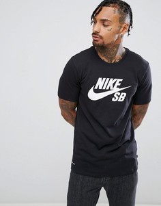 Черная футболка Nike SB 821946-013-Черный