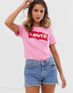Розовая футболка с логотипом Levis-Розовый Levis®