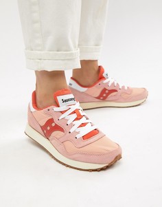 Красно-розовые кроссовки Saucony Dxn Vintage-Розовый