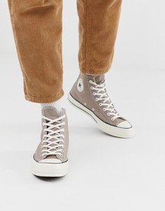 Высокие серые кеды Converse All Star Chuck 70-Коричневый