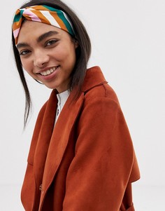 Повязка на голову в полоску ASOS DESIGN-Мульти