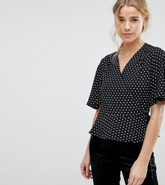 Топ с запахом и принтом Miss Selfridge-Мульти