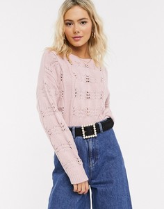 Джемпер крупной вязки ASOS DESIGN-Розовый