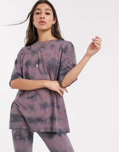 Свободная футболка с принтом тай-дай от комплекта ASOS DESIGN-Розовый