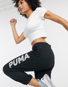 Черные джоггеры с логотипом Puma-Черный