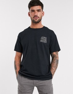 Черная футболка с принтом New Look-Черный