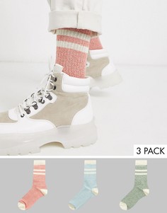 3 пары толстых носков пастельного оттенка ASOS DESIGN-Мульти