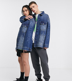 Джинсовая oversize-куртка с логотипом COLLUSION Unisex-Синий