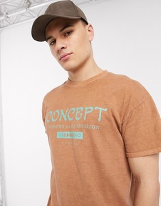 Коричневая футболка New Look-Коричневый