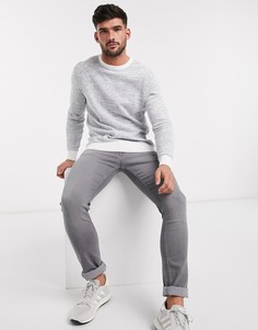 Белый меланжевый джемпер Burton Menswear